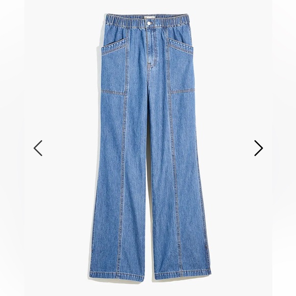 Madewell Denim Pull-On Loose Flare Pants medium - Picture 6 of 9